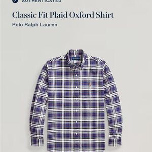 Ralph Lauren Blue and White Casual Button Down Shirt